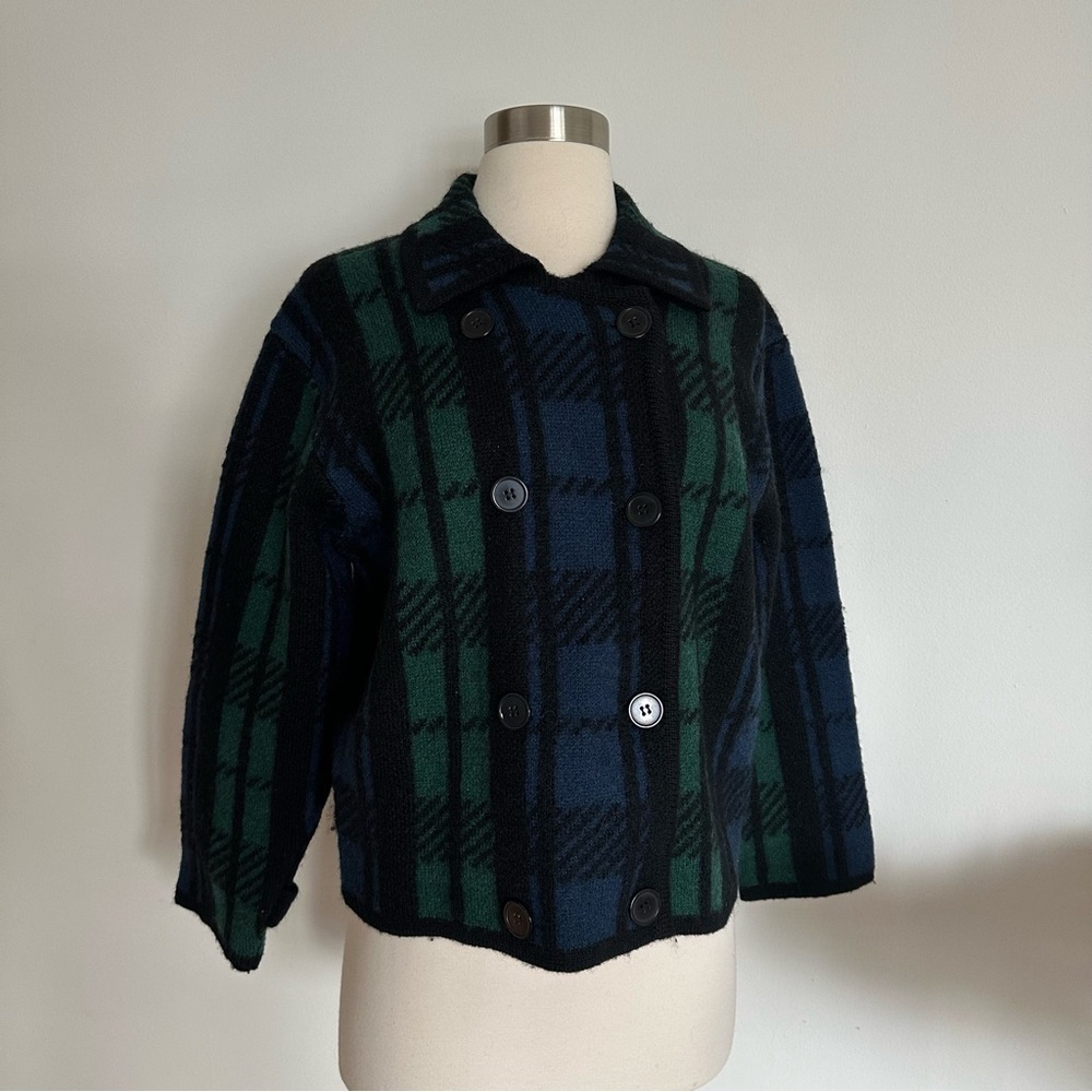 Vintage 100% Wool Knit Cardigan Sweater Sz S